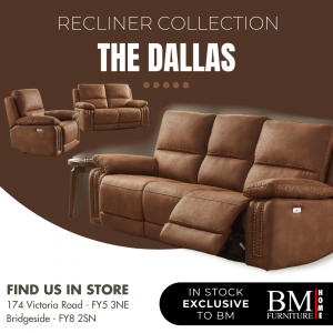 Alternative view of Dallas 2-Seater Power Recliner Sofa with USB - Ranch Brown Fabric