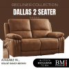 Dallas 2-Seater Power Recliner Sofa with USB - Ranch Brown Fabric