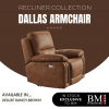 Dallas Power Recliner Armchair with USB - Ranch Brown Fabric