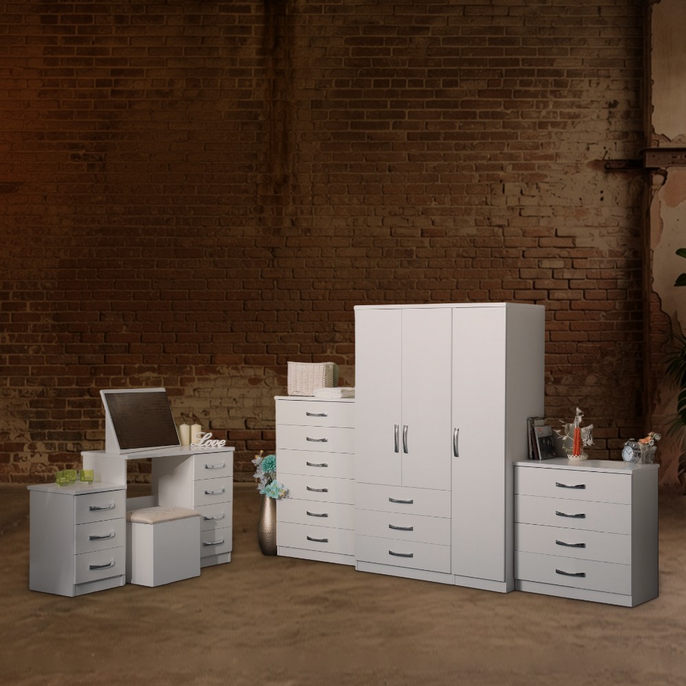 White Nova bedroom furniture at BM Furniture