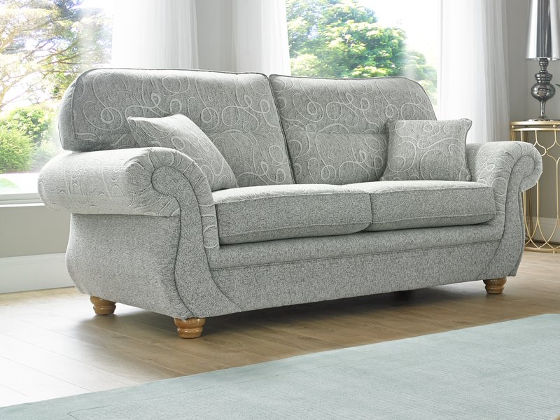 Bowland bespoke sofa in light grey fabric