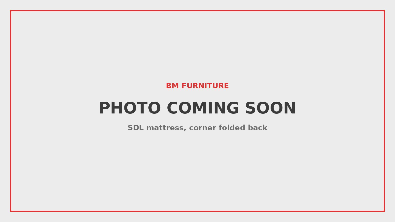 The SDL mattress with a corner folded back in the BM Furniture showroom