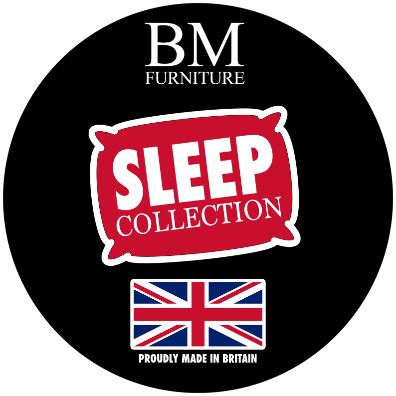 BM Furniture Sleep Collection badge, proudly made in Britain